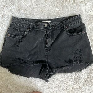 Black Jean Shorts.